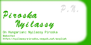 piroska nyilassy business card